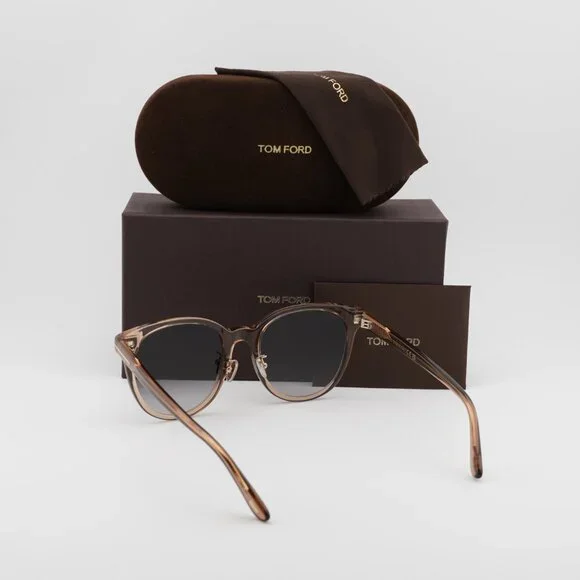Tom Ford FT1133-K 45B Square Sunglasses - Light Brown/Smoke display picture 1